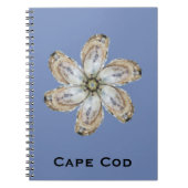 Oyster Flower notebook - Ontwerp een blauw Notitieboek (Voorkant)