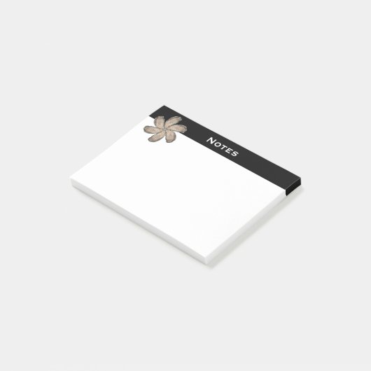 Oyster Flower Post-it Notes - Design D (Schuin)