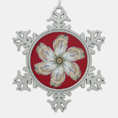 Oyster Flower Snowflake Ornament - Design A (Voorkant)