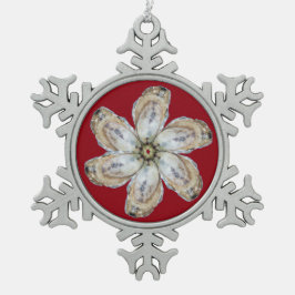 Oyster Flower Snowflake Ornament - Design A
