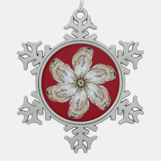 Oyster Flower Snowflake Ornament - Design A (Voorkant)
