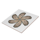 Oyster Flower Tile - Design D White Tegeltje (Zijkant)
