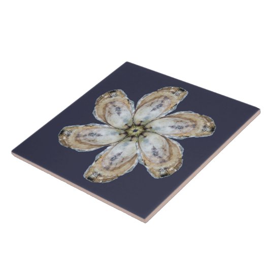 Oyster Flower Tile - Ontwerp A Tegeltje (Zijkant)