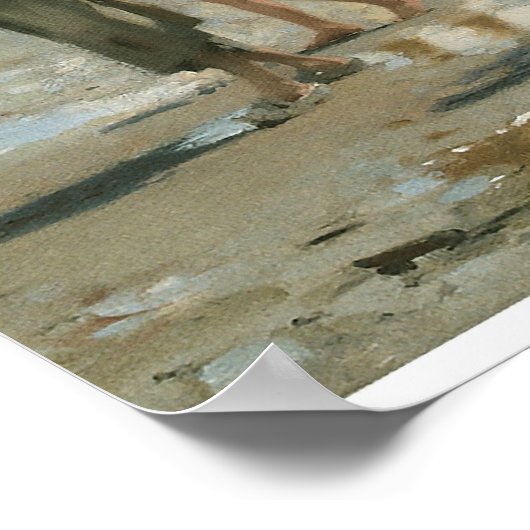 Oyster Gatherers at Cancale, John Singer Sargent Poster (Hoek)