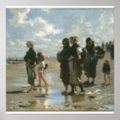 Oyster Gatherers at Cancale, John Singer Sargent Poster (Voorkant)