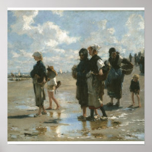 Oyster Gatherers at Cancale, John Singer Sargent Poster