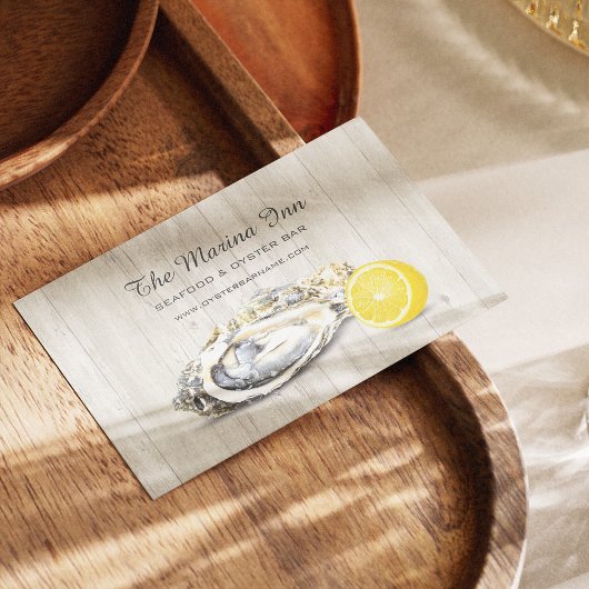 Oyster Gebraden zeevruchten Nautische Voedsel Serv Visitekaartje