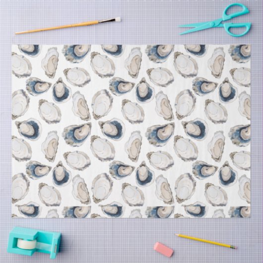 Oyster Half Shell Kustweefsel Papier (Craft)