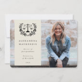 Oyster JD Law Scales + Laurel Afstuderen Foto Aankondiging (Voorkant)