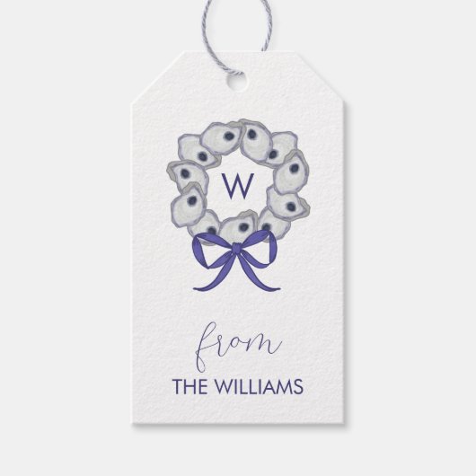 Oyster krans aangepaste geschenk Labels Cadeaulabel (Voorkant)