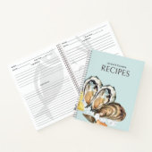 Oyster Love Recipe Journal - Ice Blue Notitieboek (Binnen)