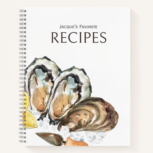 Oyster Love Recipe Journal Notitieboek (Voorkant)