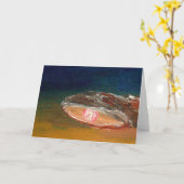 Oyster met parel - Wenskaart Kaart (Gele Bloem)