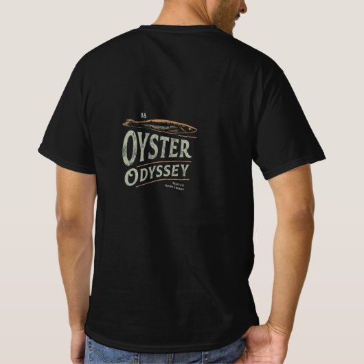 Oyster Odyssey Zwart T-shirt (Achterkant)