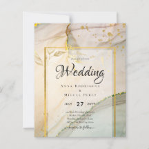 Oyster Parel Goud TROUW Alcohol Inkt Abstract