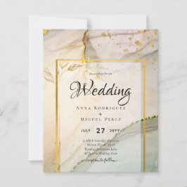 Oyster Parel Goud TROUW Alcohol Inkt Abstract