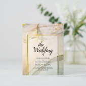 Oyster Parel Goud TROUWEN Alcohol Inkt Abstract (Staand voorkant)