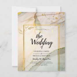 Oyster Parel Goud TROUWEN Alcohol Inkt Abstract