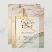 Oyster Parel Goud TROUWEN Alcohol Inkt Abstract (Voorkant / Achterkant)