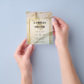 Oyster Parel Goud TROUWEN Alcohol Inkt Abstract Flyer (Hand)