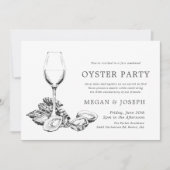 Oyster Pearl Anniversary Dinner | Zwarte Strepen Kaart (Voorkant)
