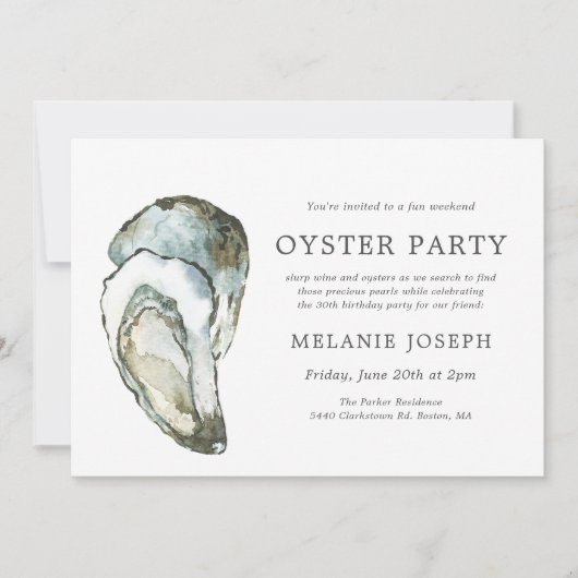Oyster Pearl Birthday Party | Dubbele oesters Kaart (Voorkant)