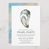 Oyster Pearl-feest | Opal stijl Kaart (Voorkant / Achterkant)