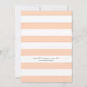 Oyster Pearl Feest | Perzik Strepen Kaart (Achterkant)