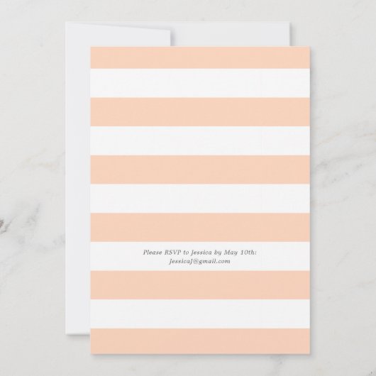 Oyster Pearl Feest | Perzik Strepen Kaart (Achterkant)