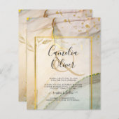 Oyster Pearl Gold WEDDING Alcohol Inkt Abstract (Voorkant / Achterkant)