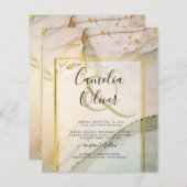 Oyster Pearl Gold WEDDING Alcohol Inkt Abstract (Voorkant / Achterkant)