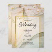 Oyster Pearl Gold WEDDING Alcohol Inkt Abstract (Voorkant / Achterkant)