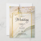 Oyster Pearl Gold WEDDING Alcohol Inkt Abstract (Voorkant)