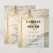 Oyster Pearl Gold WEDDING Alcohol Inkt Abstract (Voorkant / Achterkant)
