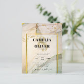 Oyster Pearl Gold WEDDING Alcohol Inkt Abstract (Staand voorkant)