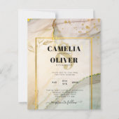 Oyster Pearl Gold WEDDING Alcohol Inkt Abstract (Voorkant)