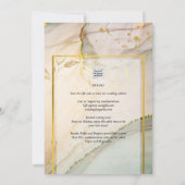 Oyster Pearl Gold WEDDING Alcohol Inkt Abstract Kaart (Achterkant)