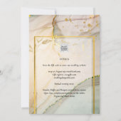 Oyster Pearl Gold WEDDING Alcohol Inkt Abstract Kaart (Achterkant)