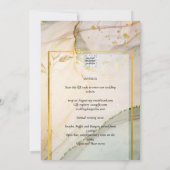 Oyster Pearl Gold WEDDING Alcohol Inkt Abstract Kaart (Achterkant)
