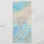 Oyster Pearl Party | Dual Oysters Opal Thema Menu (Achterkant)