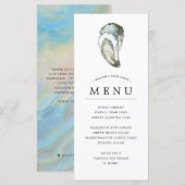 Oyster Pearl Party | Dual Oysters Opal Thema Menu (Voorkant / Achterkant)