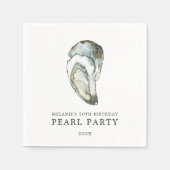 Oyster Pearl Party | Dubbele oesters Servet (Voorkant)