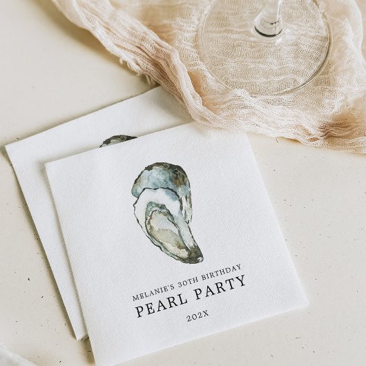 Oyster Pearl Party | Dubbele oesters Servet