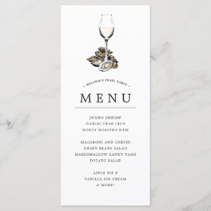 Oyster Pearl Party   Grijze thema Menu