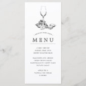 Oyster Pearl Party | Grijze thema Menu (Voorkant)