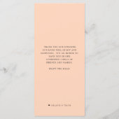 Oyster Pearl Party | Perzikthema Menu (Achterkant)