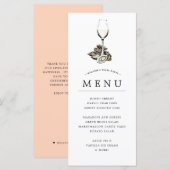 Oyster Pearl Party | Perzikthema Menu (Voorkant / Achterkant)