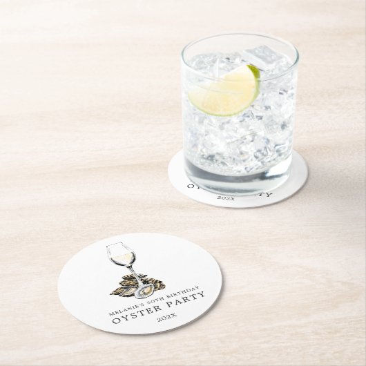 Oyster Pearl Party Ronde Kartonnen Onderzetter (Insitu)
