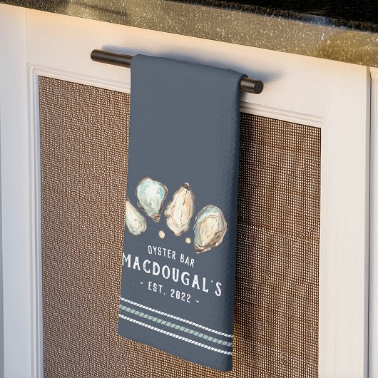 Oyster & Pearl Persoonlijke Familienaam Oyster Bar Theedoek