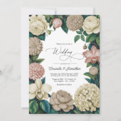 Oyster Pearl, Soft Taupe & Champagne Blush Wedding Kaart (Voorkant)